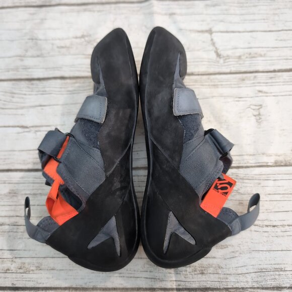 Five Ten Kirigami Climbing Shoes Black/Gray Orange Grip Rubber – Men’s 9.5 - Picture 5 of 9
